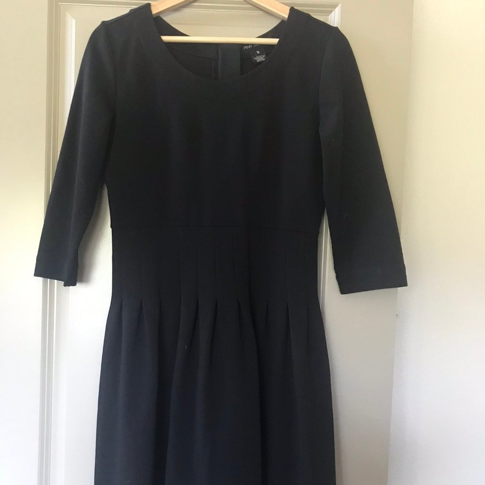Pink Tartan Black Low-Waisted Fitted Dress